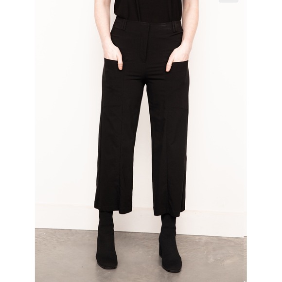 Habitat Women's Size M Black Wide Leg City Ankle Pants High Rise Modern Career - Picture 1 of 9